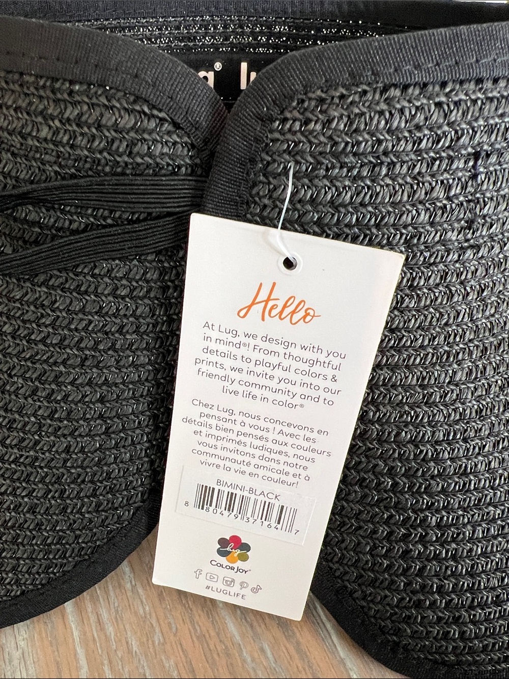 Lug Embroidered 'Live Life in Color' Sun Visor - Picture 7 of 10